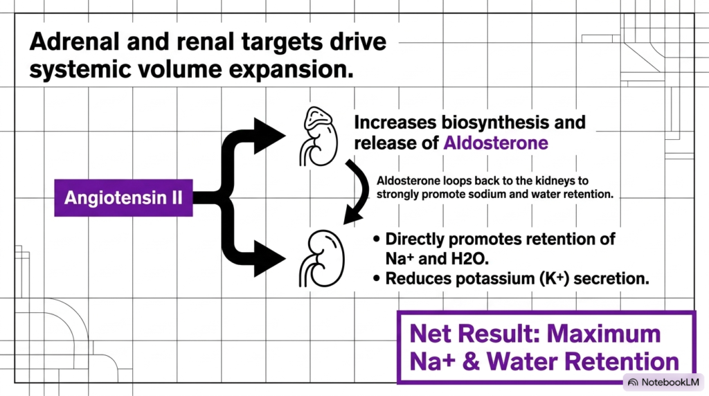 Slide 11: Adrenal and Renal Targets of Angiotensin II from Renal Hormones