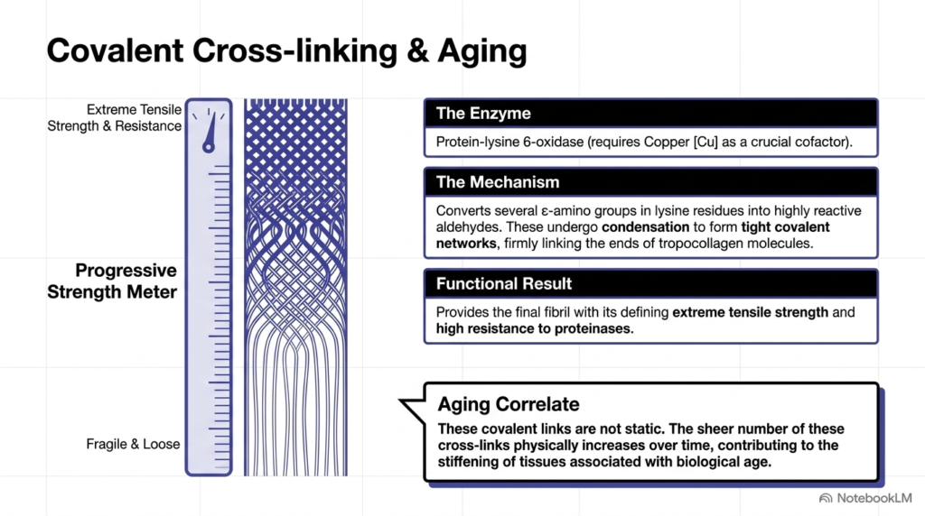 Slide 11: Covalent Cross-linking and Aging in Collagen Biochemistry