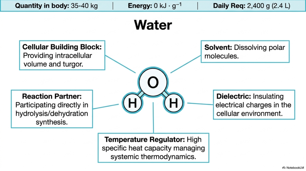 Slide 11: Water as the Essential Medium for Processing Macronutrients