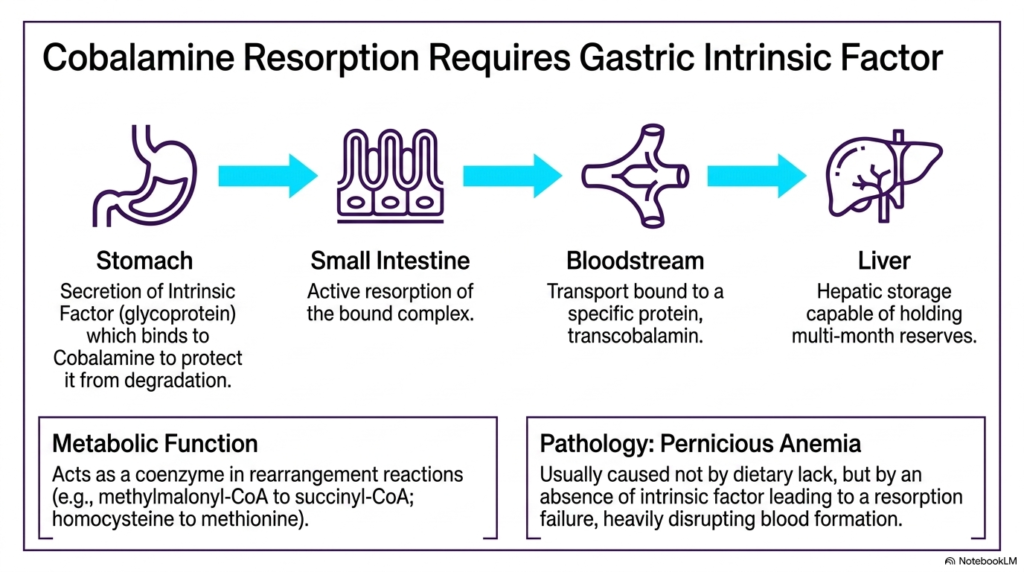 Slide 11: Intrinsic Factor and Absorption Mechanics of Water-Soluble Vitamins: B12