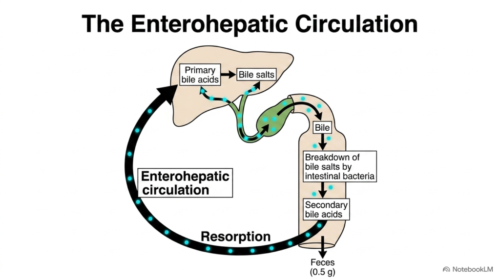 Slide 11: The Enterohepatic Circulation of Bile Acids