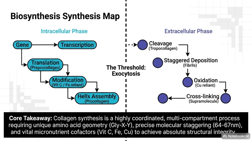 Slide 12: Integrated Synthesis Pathway in Collagen Biochemistry