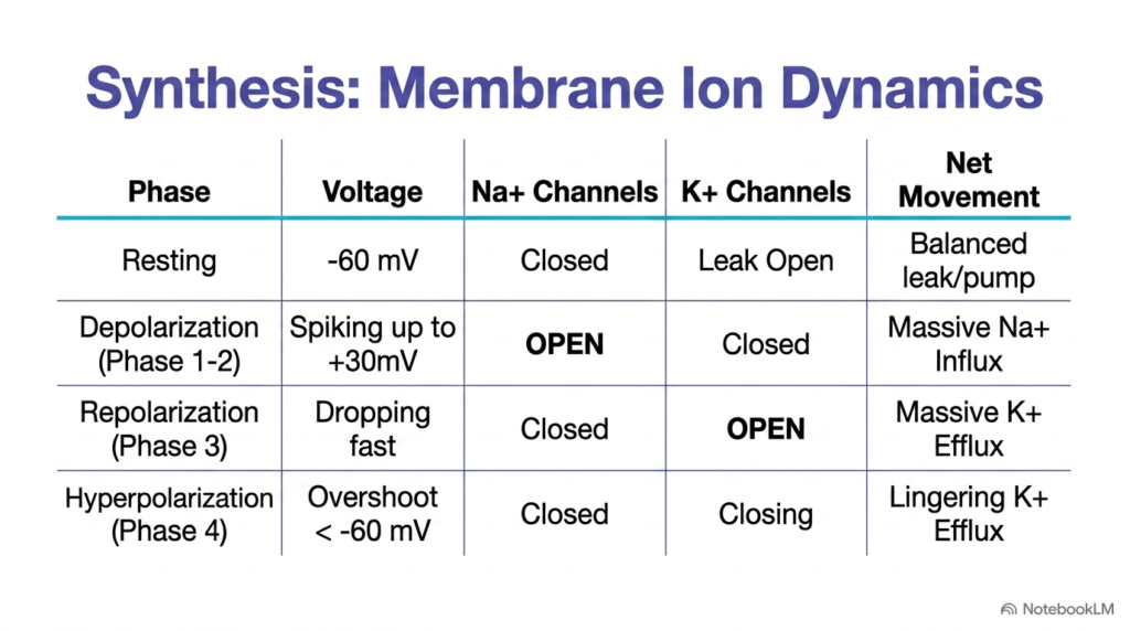 Slide 12: Quantitative Dynamics Synthesis of Resting and Action Potentials