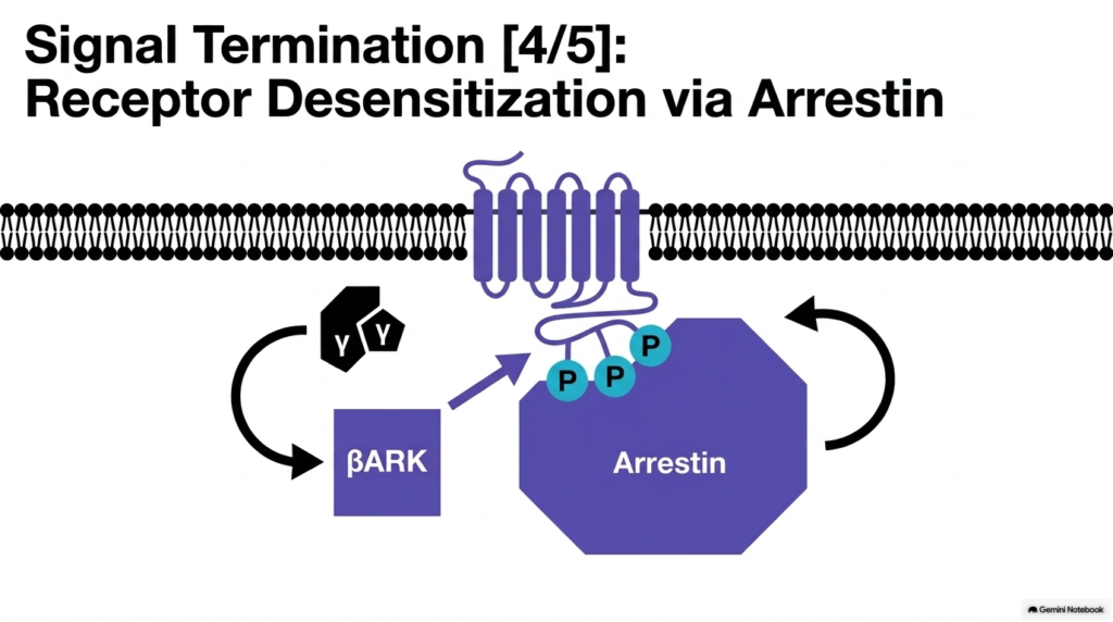 Slide 12: Receptor Desensitization via Arrestin in the Hydrophilic Hormone Mechanism of Action