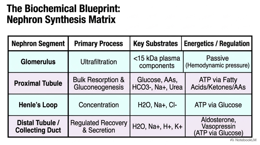 Slide 12: The Integrated Biochemical Matrix of Nephron Function in Renal Biochemistry