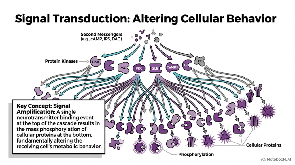 Slide 13: Signal Amplification and Cellular Modulation in CNS Signal Transmission