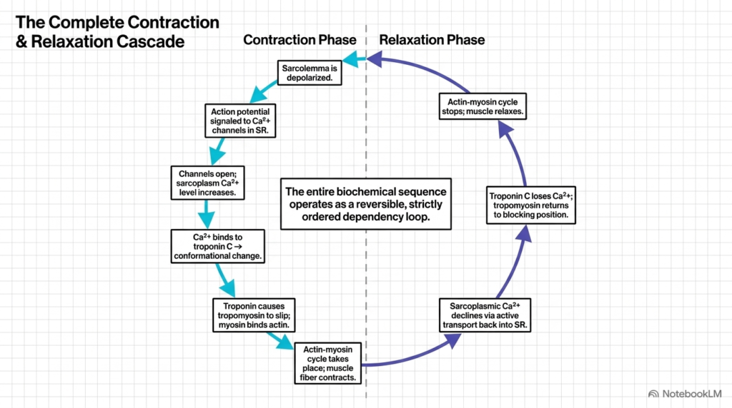 Slide 13: Integrated Contraction Cascade in Muscle Contraction Control