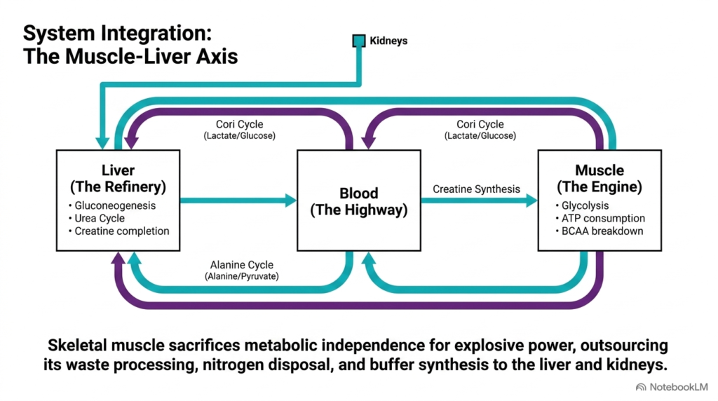 Slide 14: Systemic Integration and the Muscle-Liver Axis in Muscle Metabolism