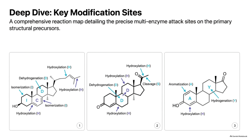 Slide 15: Steroid Hormone Metabolism – Summary Map of Structural Modifications