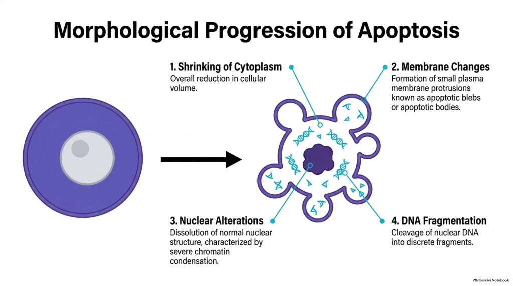 Slide 4: Morphological Stages of Apoptosis Progression
