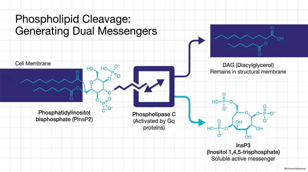 Slide 5: Phospholipid Cleavage Generating Second Messengers