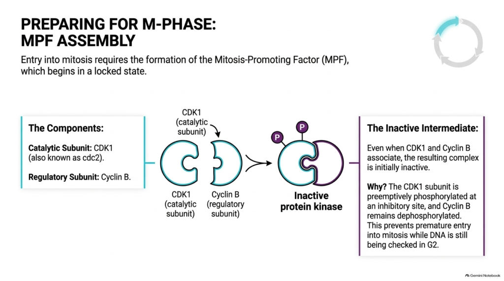 Slide 6: Cell Cycle Regulation and Inactive MPF Assembly