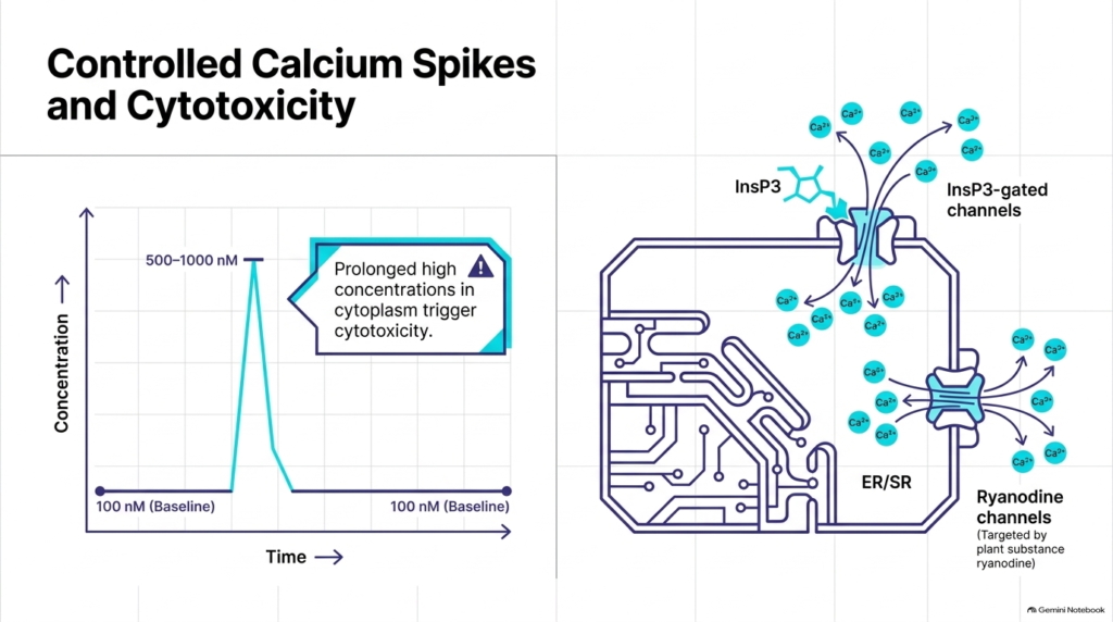 Slide 8: Calcium Spikes, Cytotoxicity, and Second Messengers