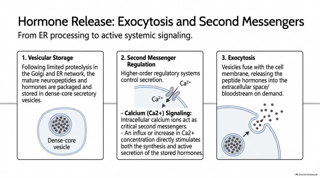 Slide 8: Regulated Hormone Exocytosis in Peptide Hormone Metabolism