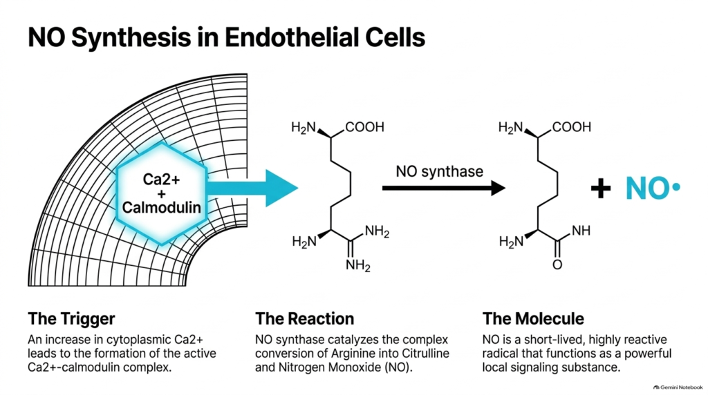 Slide 08: Endothelial Synthesis of NO in Signal Transduction Pathways