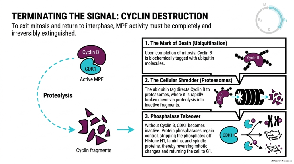 Slide 9: Cell Cycle Regulation and Signal Termination via Proteolysis