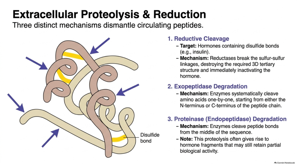 Slide 10: Extracellular Proteolysis and Reduction in Peptide Hormone Metabolism