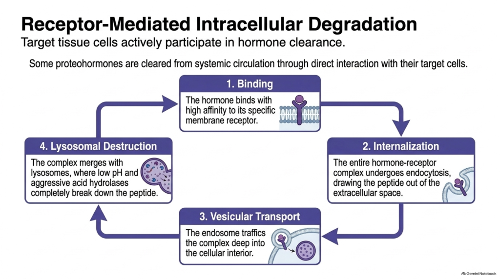 Slide 11: Receptor-Mediated Intracellular Degradation in Peptide Hormone Metabolism