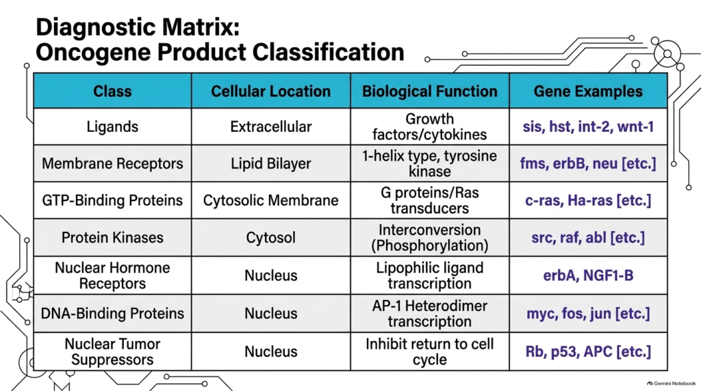 Slide 14: Diagnostic Matrix for Classification of Oncogenes
